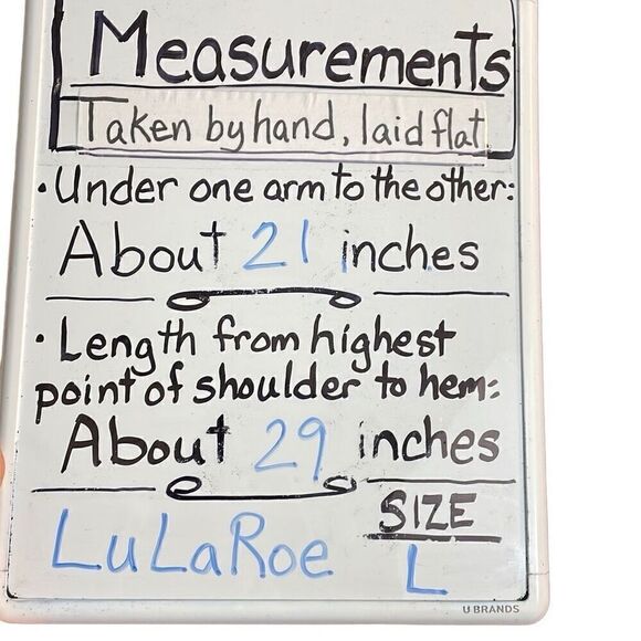 LuLaRoe Randy baseball style print and solid raglan sleeve top L - Picture 8 of 8